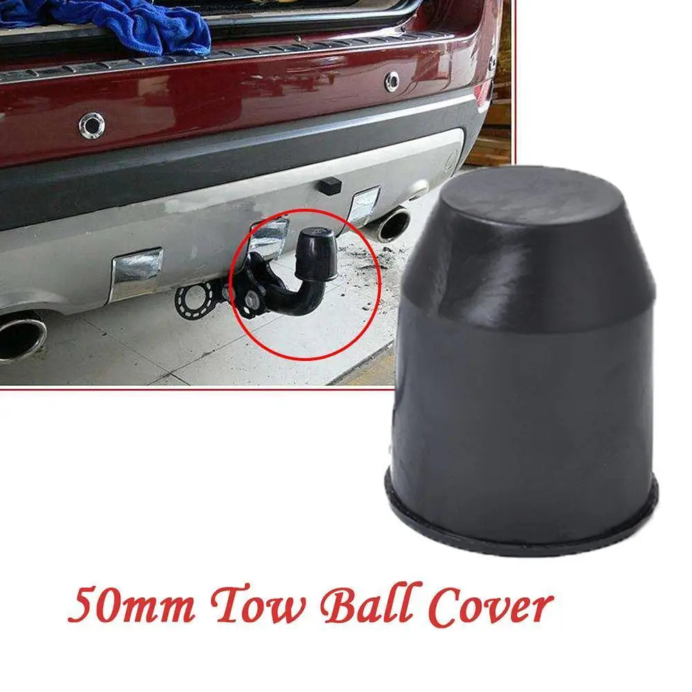 Universal 50mm Auto Tow Bar Ball Cover Cap Hitch Caravan Trailer Towball Protect
