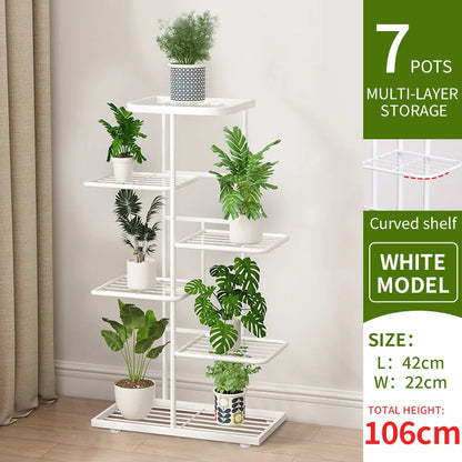 Plant Stand Flower Stand 4/6/8 Tier Flower Pot Shelf Balcony Indoor Multi-layer Storage Rack Succulent Plant Flower Rack