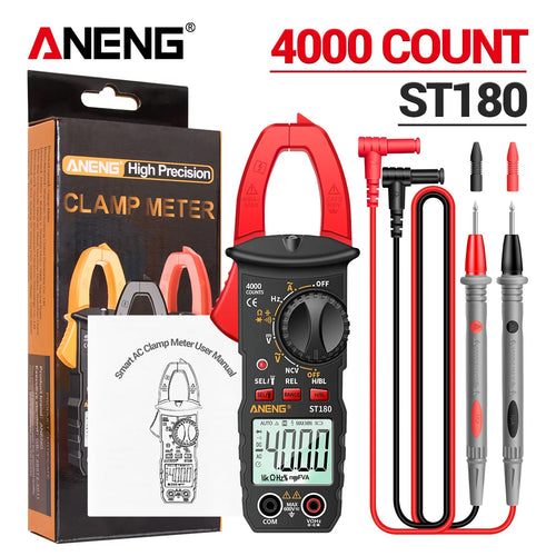 ANENG ST180  Digital Clamp Multimeter Meter AC Current  4000 Counts Ammeter Voltage Tester Car Amp Hz Capacitance NCV Ohm Tool