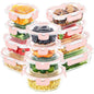 12 Pack Glass Food Storage Containers with Lids, Meal Prep, Pantry Kitchen Storage Containers for Lunch, Leak Proof, Airtight