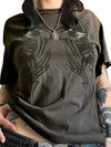 Women Gothic Tops Printed Casual Loose Summer Basic Short Sleeve T-Shirts Streetwear Aesthetic Grunge Clothes