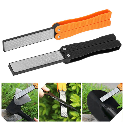Double Sided Knife Sharpener Portable Folding Portable AntiSlip Diamond Sharpener