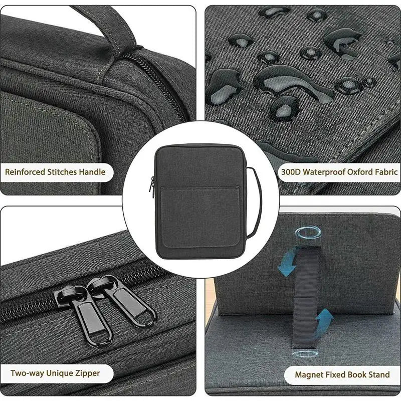 Large Bible Cover Travel Files Card Folder Holder Tool Case Handbag Storage Bag Tickets File Organizer Easy Gripping To Hold