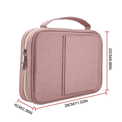 Large Bible Cover Travel Files Card Folder Holder Tool Case Handbag Storage Bag Tickets File Organizer Easy Gripping To Hold