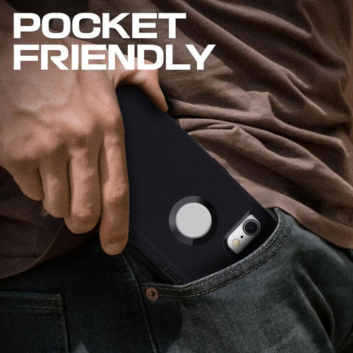 Black Phone Case For iPhone 6/iPhone 6 Plus/iPhone 6s/iPhone 6s Plus Heavy Duty Rugged 3-Layers Hard Cover