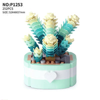 LOZ Flower Bouquet Building Blocks Kit DIY Flowers Block Toys Set Valentine's Day Rose Bricks Set Gift for Girls Friends adults