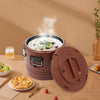 30L Food Warmer, Stainless Steel Food Cooler, Brown Insulated Food Carrier, Commercial Soup Container for Hot or Cold Food