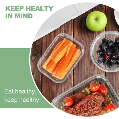 12 Pack Glass Food Storage Containers with Lids, Meal Prep, Pantry Kitchen Storage Containers for Lunch, Leak Proof, Airtight