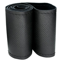 14.5" to 15" Steering Wheel Cover with Needle Thread DIY Hand Stitching Genuine Cowhide Leather Punched Breathable Car Styling