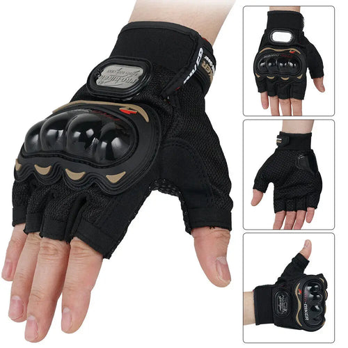 Motorcycle Gloves for Men Women Half Finger Glove Moto Fingerless Riding Protective Gear Gloves Motorbike ATV MTB Racing  Gloves