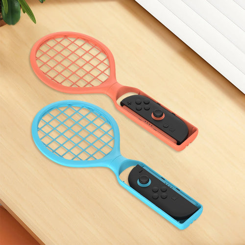 2PCS Tennis Racket For Nintendo Switch 2 / OLED Joy-Con Controller Tennis Racquet Grip with Wrist Strap Game Accessories Kit