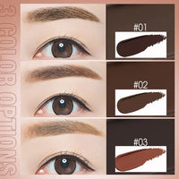 3Color Eyebrow Pomade Eyebrow Eyeliner Gel Waterproof Long-lasting Tinted Sculpted Brow Gel with Brush Eyebrow Stamp Pencil Kit
