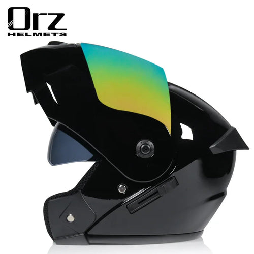 Casco capacetes double dual lens helmet motorcycle helmet full face helmets downhill racing helmets motorfiets helm EzBuyCo