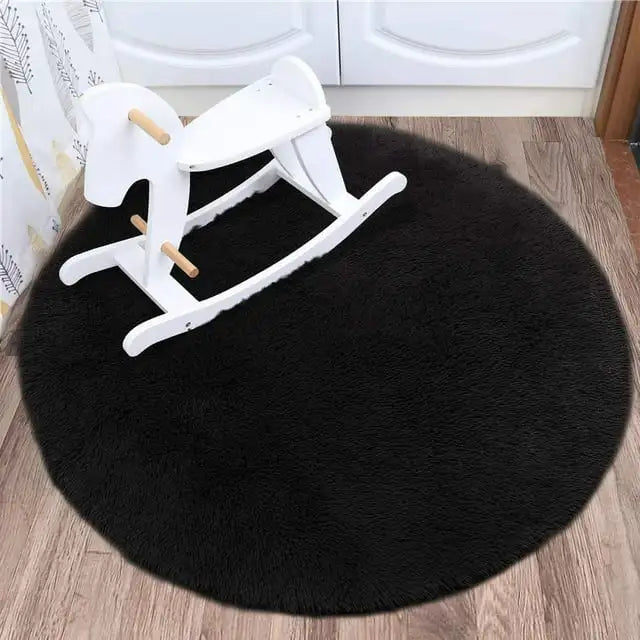 Carpet Living Room Round Thick Carpet Fluffy Large Area Mat Floor Soft Rug Bedroom Long Plush Rug Children Room Decor