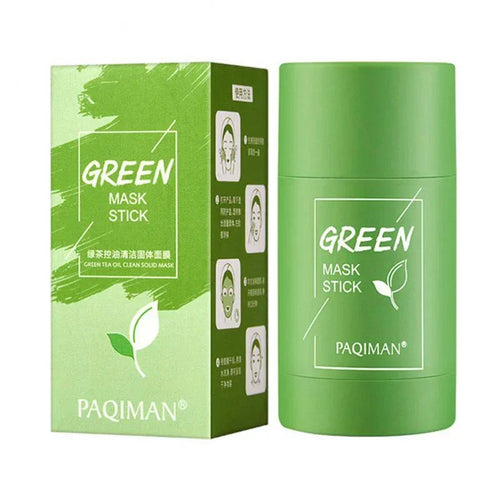 Green Tea Solid Cleansing Mask Blackhead Removal Dispel Acne Blemish Deep Pore Cleansing Moisturizing Suitable for All Skin Type
