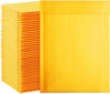 Kraft Foam Mail 4x8 "100 pieces, small zip-lock mail transport bag, yellow padded envelope #000