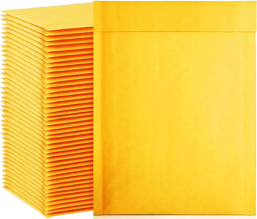 Kraft Foam Mail 4x8 "100 pieces, small zip-lock mail transport bag, yellow padded envelope #000