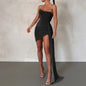 Elegant Dress Bling Glitter Sexy Y2K Clothes Sleeveless Backless Corset Ruched Bodycon Mini Dress For Women Club Party Outfits
