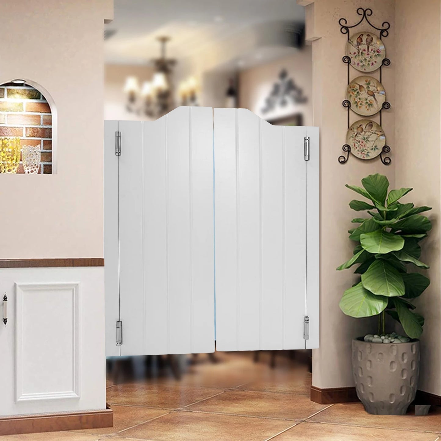 Double Partition Door - Solid Wood Swing Door, Porch Entrance Bar Door, Half Waist Door, Sliding Door, Kitchen Bathroom Walkway