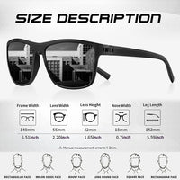 AOFLY Polarized Sunglasses for Men UV400 Protection Lightweight Frame Driving Fishing Golf Square Fashion Sun Glasses Women