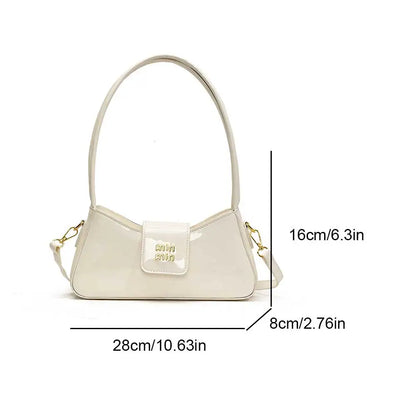 Light Luxury High-end Patent Leather Ladies Shoulder Bag 2025 New PU Leather Women Tote Bag Underarm Handbag Crossbody Purse