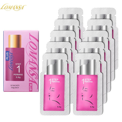 Lomansa Korean 10 Pcs/Lot 5-8 Mins Lash Lift Eyelash Perm Kit Sachet Number #1#2#3 Setting Lotion Curling Perming Makeup Tool