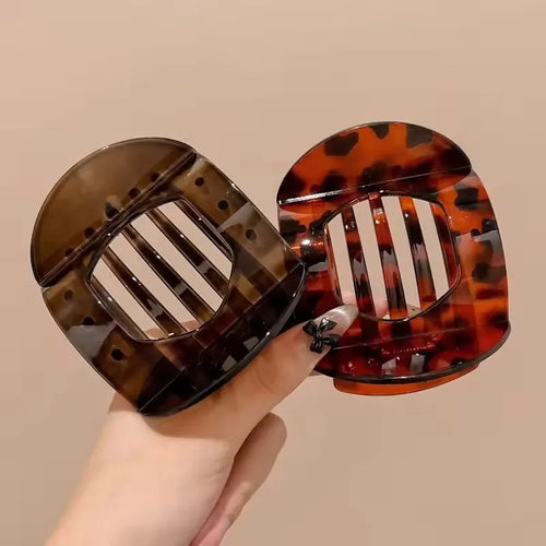 New Korean Acetic Acid Hair Clip Hair Accessories Women's Spoon Clip Spring Clip Leopard Hair Clip Top Clip Simple Headpiece