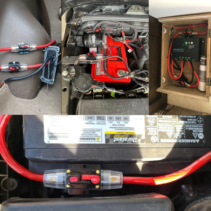 30A 40A 50A 60A 80A 100A Circuit Breaker 12V-48V DC Car Truck Resettable Fuse Short Protection Fuse Holder Power Insurance