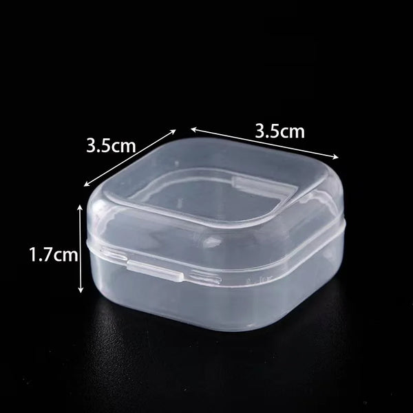 Mini Small Boxes Square Transparent Plastic Box Jewelry Storage Case Finishing Container Packaging Storage Box For Earrings