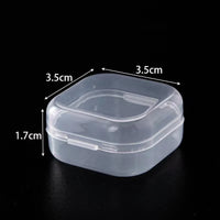 Mini Small Boxes Square Transparent Plastic Box Jewelry Storage Case Finishing Container Packaging Storage Box For Earrings