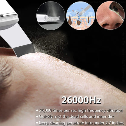 Blackhead Remover Ultrasonic Skin Scrubber Facial Pore Acne Peeling Spatula Blackhead Removal Shovel Face Deep Cleaning Device