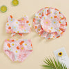 2022-12-13 Lioraitiin 0-4Years Toddler Girls Summer 3PCS Swimwear Sets Sleeveless Bow Tank Tops Floral PP Shorts Hat
