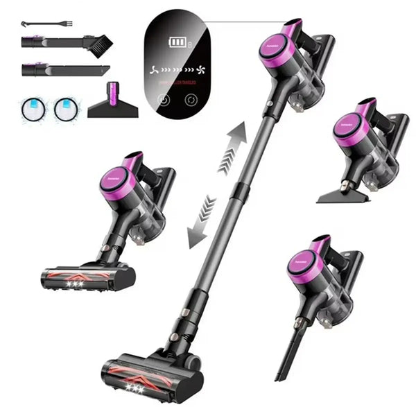 Homeika Cordless Vacuum Cleaner,23KPa 48mins Powerful Suction Vacuum LED Display,Lightweight Stick for HardFloor/Carpet/Pet Hair
