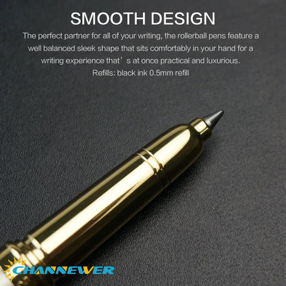 STONEGO Classic Metal Rollerball Pen, Smooth Writing Roller Ball Pen Replaceable Refills Gel Pens