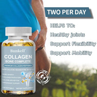 Type 1 & 3 Collagen Bone Complete Formula with Vitamins and Minerals to Support Bone Growth, Skin Health, 120 Capsules