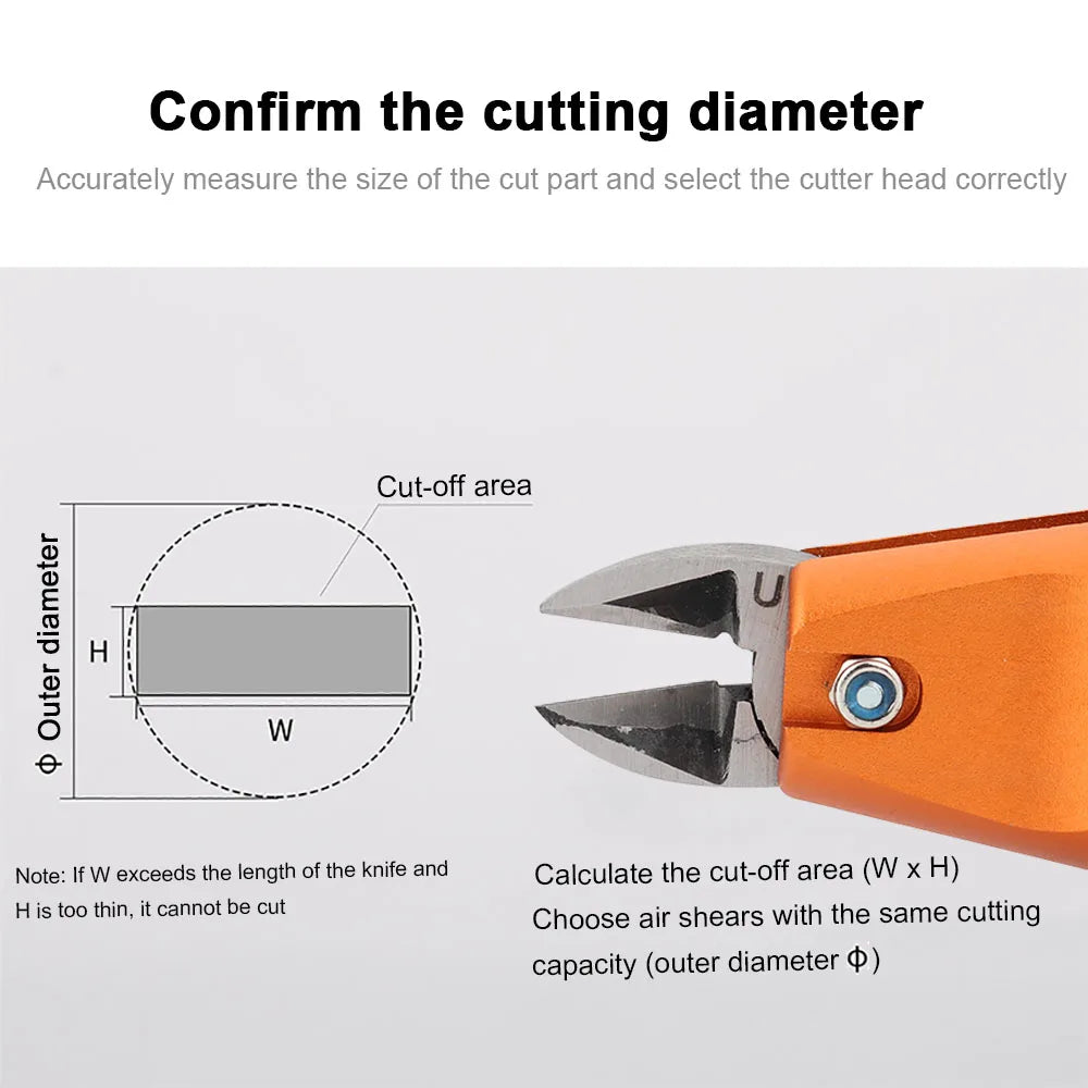 Pneumatic Scissors High Speed Hard Sharp Cutter Cutting Tools for Metal Wire Plastic Electronic Component PVC Nipper Clamp