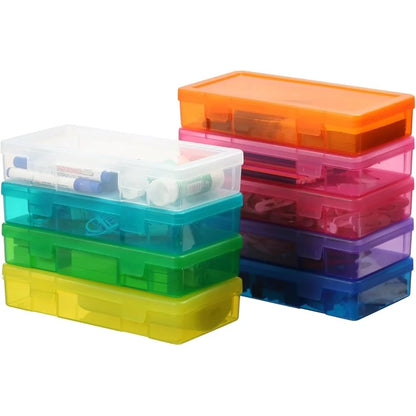 Small Plastic Storage Box Latching Lid Organizers Stackable Craft Containers Multi-Purpose Storage Beads Jewelry Pens Toys