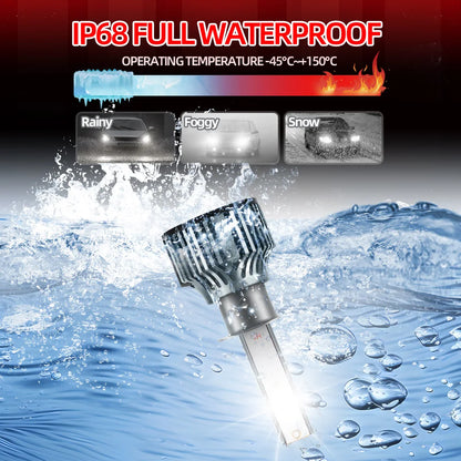 roadsun 2pcs LED Bulbs 9005/HB3 9006/HB4 H11 H7 H1 H4 H13 High Low Beam Headlight All-in-one, 28000LM 200W Ultra-white 6500K
