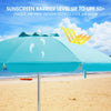 6.5FT Patio Beach Umbrella Sun Shade Tilt Aluminum Sports Portable W/Carry Bag