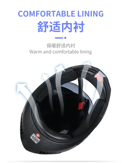 Casco capacetes double dual lens helmet motorcycle helmet full face helmets downhill racing helmets motorfiets helm EzBuyCo