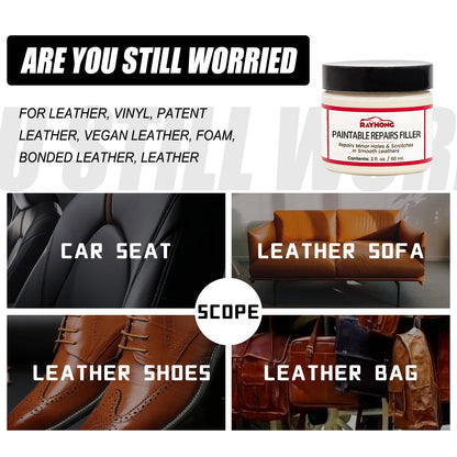 Car Leather Seat Repair Gel Repair Agent Leather Paint Complementary Colorful Repair Scratches Cracks Car Leather Repair Cream