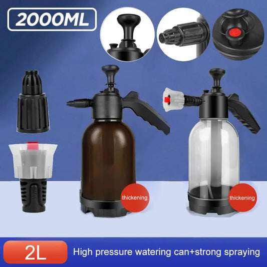 Foam Watering Can 2L Large Capacity Manual Watering Flower Pot Portable Dual-use Foam Auto Cleaning Tool Car Wash Foam Sprayer