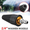 1/4" Car Pressure Washer Accessory Turbo Rotary Nozzle 360° Rotary Turbo 4000 PSI Solid Brass + ABS With 5 Nozzles