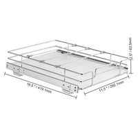 VEVOR Pull Out Cabinet Organizer, Chrome-Plated Steel Roll Out Drawers, Sliding Drawer Storage for Inside Kitchen Cabinet