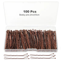 100 Pieces Hair Clip Black Hair Pin Set for Women Girls Kids Premium Wave Black Hair Pin with Storage Box