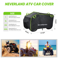 Quad ATV Cover Rain Waterproof Dust Sun UV Snow Protector Cover For Sportsman Four Trax Foreman Prairie L XXL