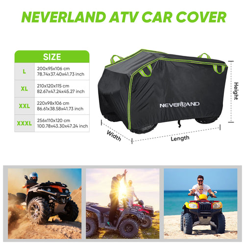 Quad ATV Cover Rain Waterproof Dust Sun UV Snow Protector Cover For Sportsman Four Trax Foreman Prairie L XXL