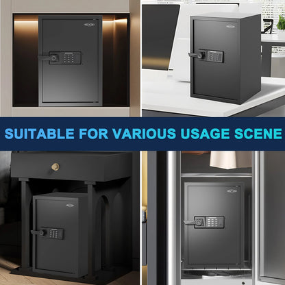 Mutak 2.0 Cub Biometric Home Safe w/ Fireproof Bag&Alarm,Office Home Security Safe Fingerprint Jewelry Valuables Money Safe Box