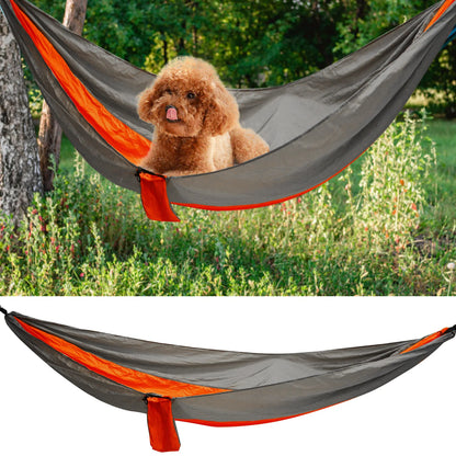 Camping Hammock Hammock Chair Portable Hammock with Tie Rope Widened Hanging Swing for Indoor Outdoor Camping Silver Gray