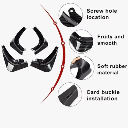 For Tesla Model 3 Y 2016-2024 4 PCS Mudguards Front Rear Wheel Mud Flaps Splash Guards ABS Car Accessories